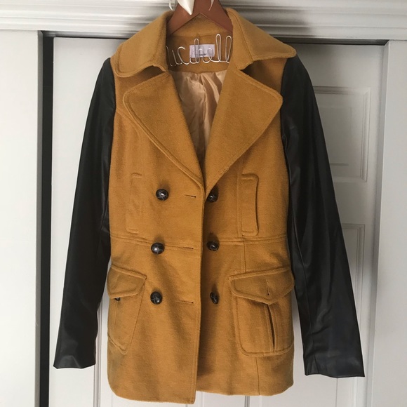 Jackets & Blazers - Black and yellow/gold Peacoat Jackets & Blazers - Black and yellow/gold Peacoat